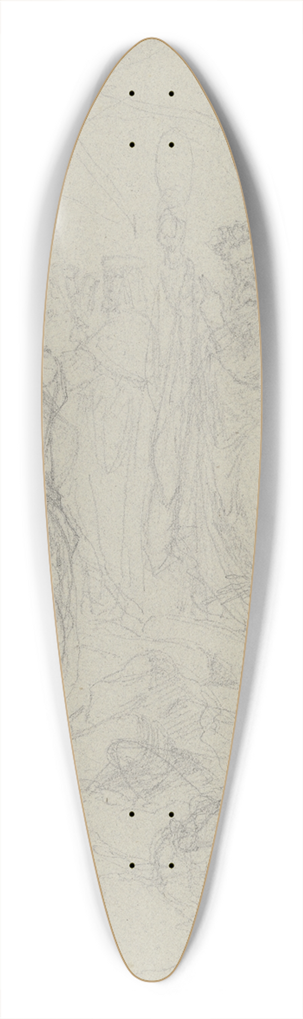 Ferdinand Fellner - Macbeth with the witches 39.3 inch art pintail longboard deck