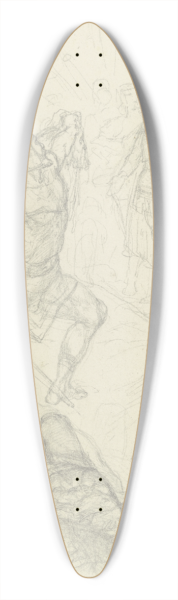 Ferdinand Fellner - Macduff zeigt Macbeths abgeschlagenen Kopf und grt Malcolm als den neuen Knig von Schottland 39.3 inch art pintail longboard deck
