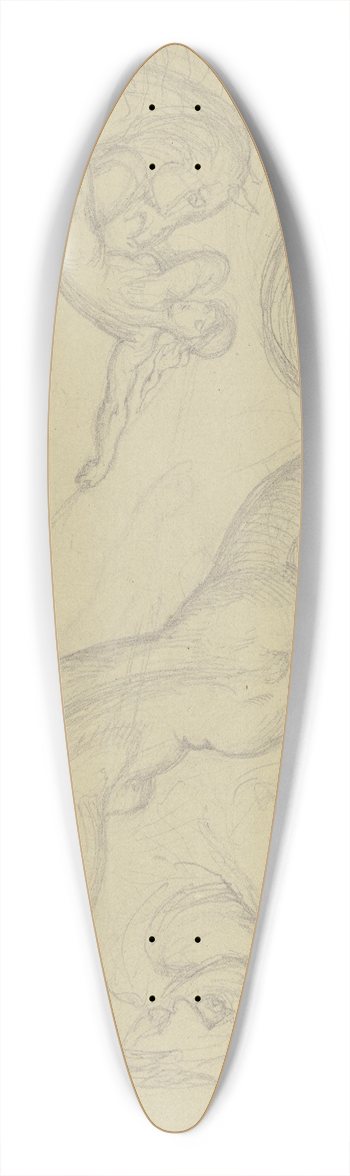 Ferdinand Fellner - The Ride of the Valkyries. 39.3 inch art pintail longboard deck
