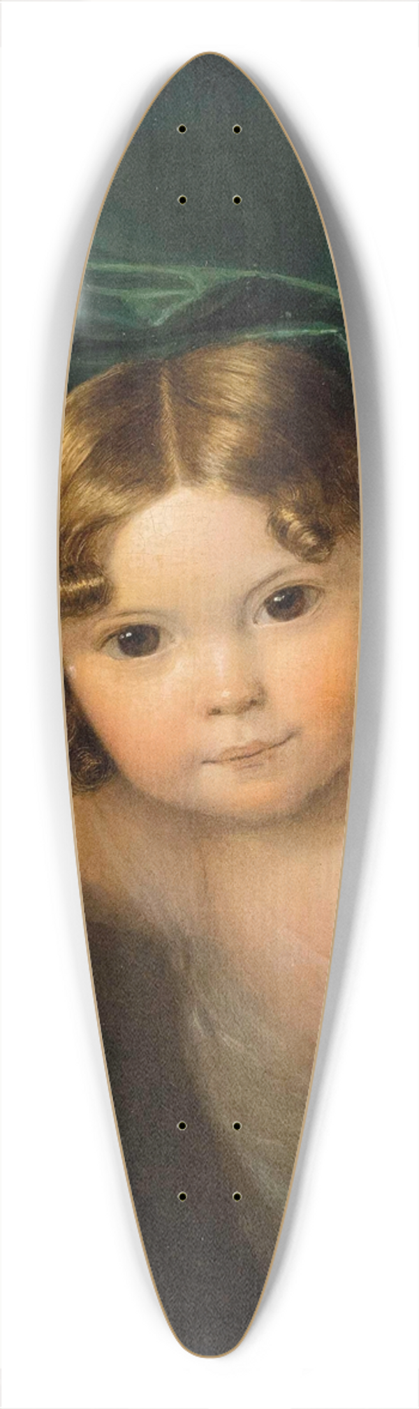 Ferdinand Georg Waldmller - Mdchen unter grnem Vorhang 39.3 inch art pintail longboard deck