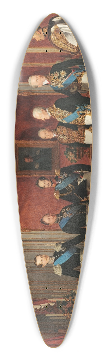 Ferdinand Georg Waldmller - Reception of Grand Duke Alexander Nikolayevich by Prince Metternich in the Vienna Hofburg in 1839 39.3 inch art pintail longboard deck