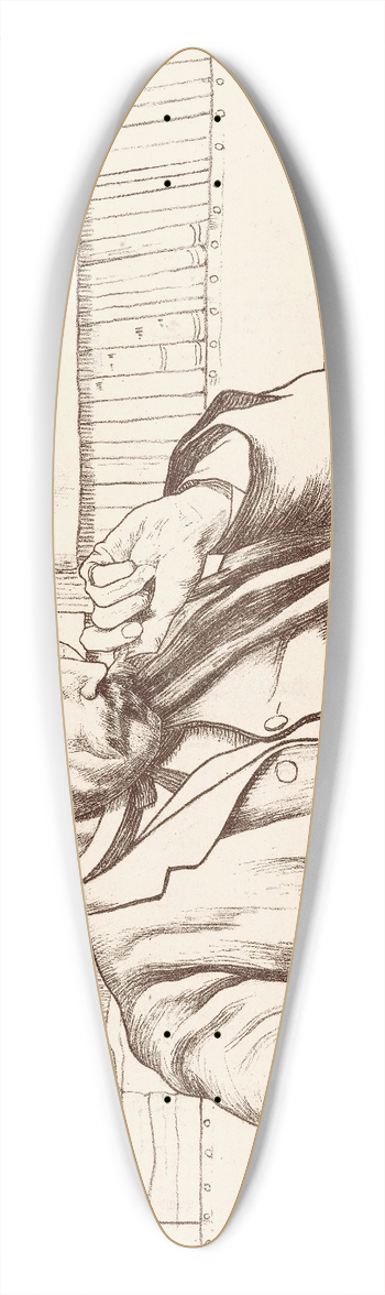 Ferdinand Hart Nibbrig - Portret van Jacob Pieter Moltzer 39.3 inch art pintail longboard deck