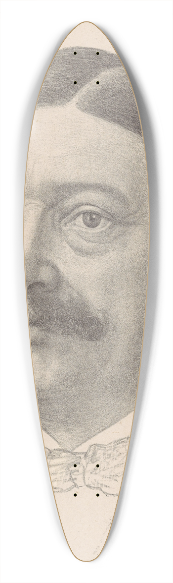 Ferdinand Hart Nibbrig - Portret van Pieter Klazes Pel 39.3 inch art pintail longboard deck