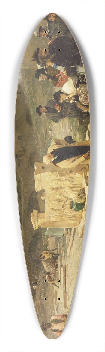 Ferdinand Heilbuth - Excavations in Rome 39.3 inch art pintail longboard deck