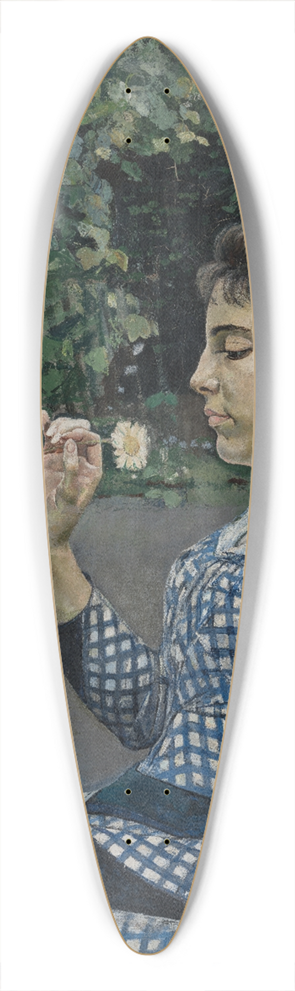 Ferdinand Hodler - Portrait of Hlne Weigl 39.3 inch art pintail longboard deck