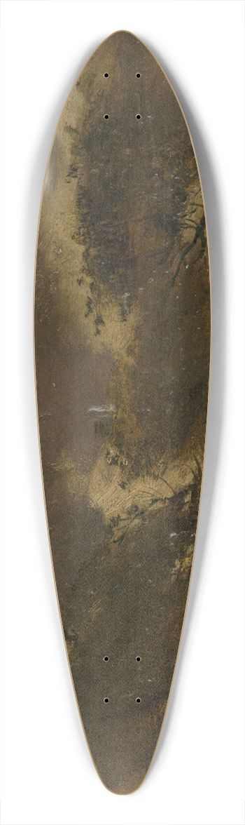 Ferdinand Katona - Gypsy Camp During a Storm 39.3 inch art pintail longboard deck