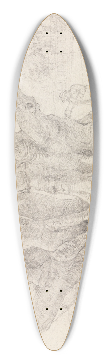 Ferdinand Keller - Baumstudie 39.3 inch art pintail longboard deck