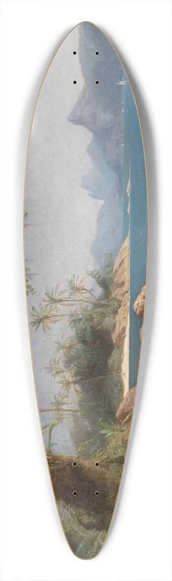 Ferdinand Keller - Kstenlandschaft bei Rio de Janeiro 39.3 inch art pintail longboard deck