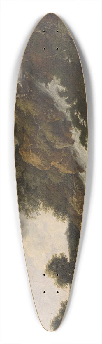 Ferdinand Kobell - Gebirgslandschaft mit Wasserfall 39.3 inch art pintail longboard deck