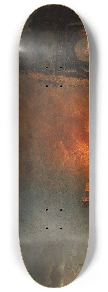 Carlo Bonavia - Explosion in a harbour 8.25 inch art skate deck