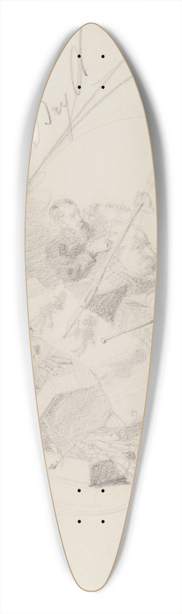 Ferdynand Bryll - scena w pracowni malarza 39.3 inch art pintail longboard deck