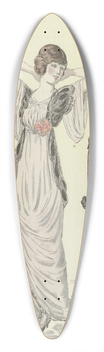 Fernand Simon - Deshabill de Mousselin. 39.3 inch art pintail longboard deck