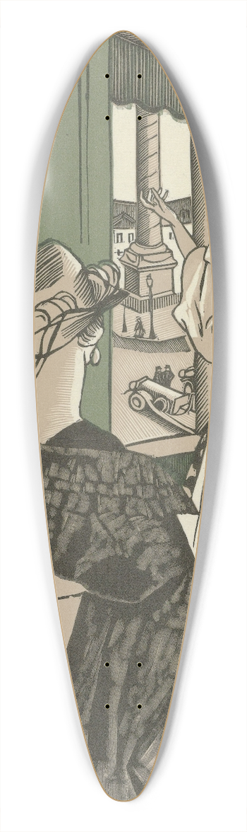 Fernand Simon - La Parure 39.3 inch art pintail longboard deck
