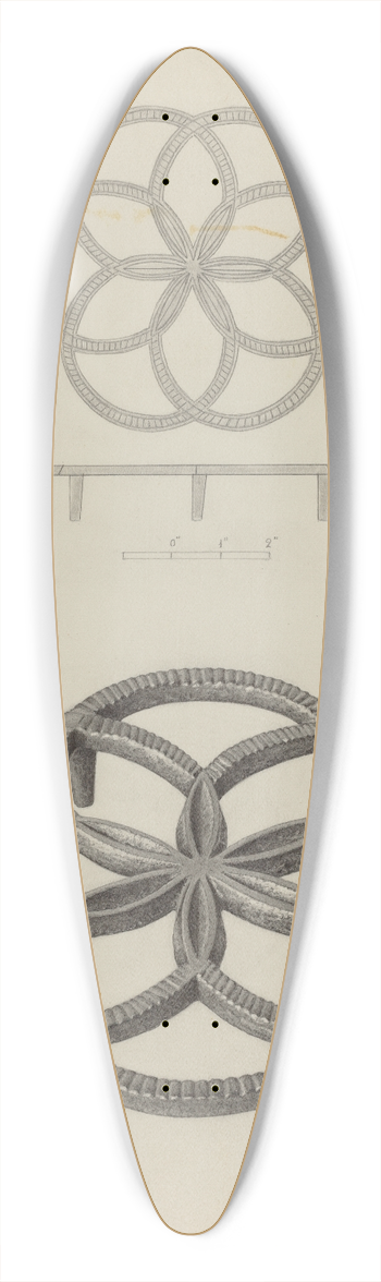 Filippo Porreca - Pa. German Trivet 39.3 inch art pintail longboard deck