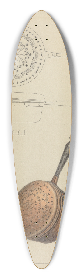 Filippo Porreca - Warming Pan 39.3 inch art pintail longboard deck