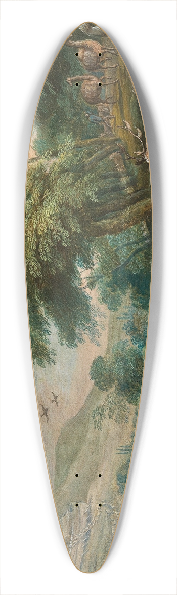 Flemish School - The Entry of the Animals Into Noahs Ark 39.3 inch art pintail longboard deck