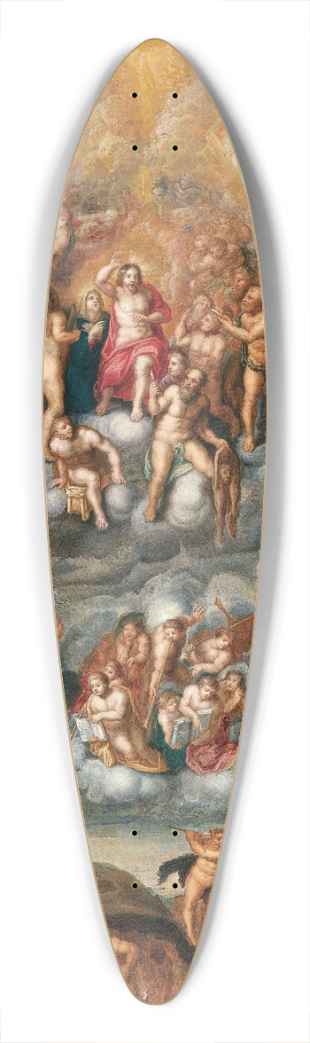Flemish School - The Last Judgement 39.3 inch art pintail longboard deck