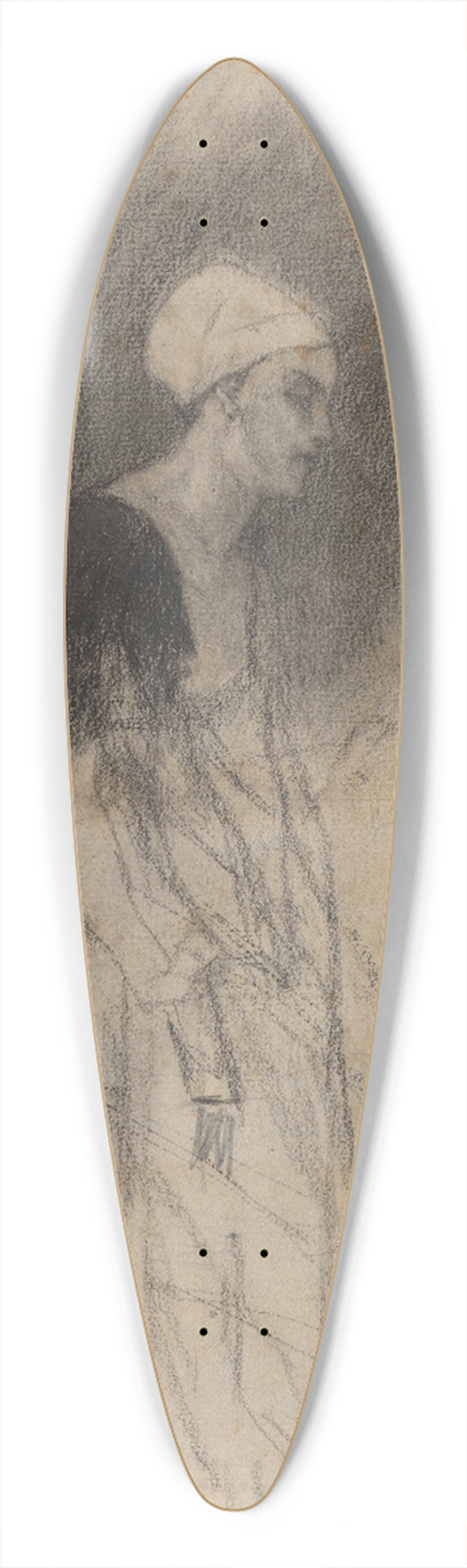 Flicien Rops - A Bourbonnais Woman 39.3 inch art pintail longboard deck
