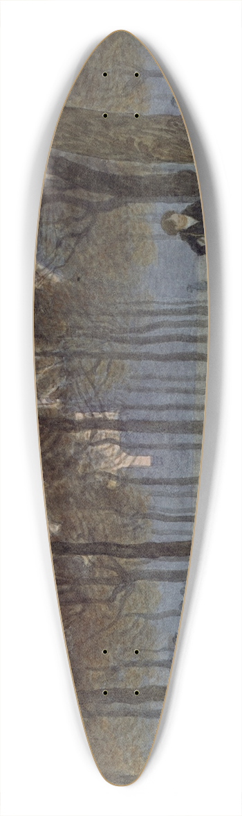 Flix Brard - La place des Ecoles, la place du March et lavenue du Maine 39.3 inch art pintail longboard deck