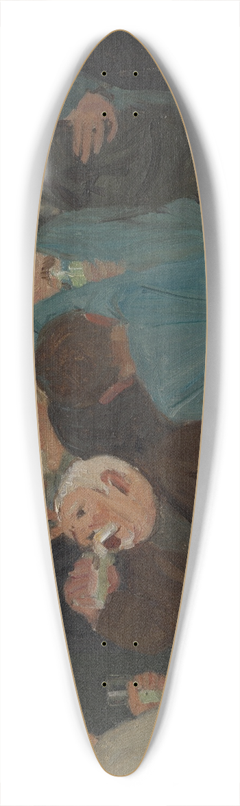 Flix Vallotton - The Bistro 39.3 inch art pintail longboard deck