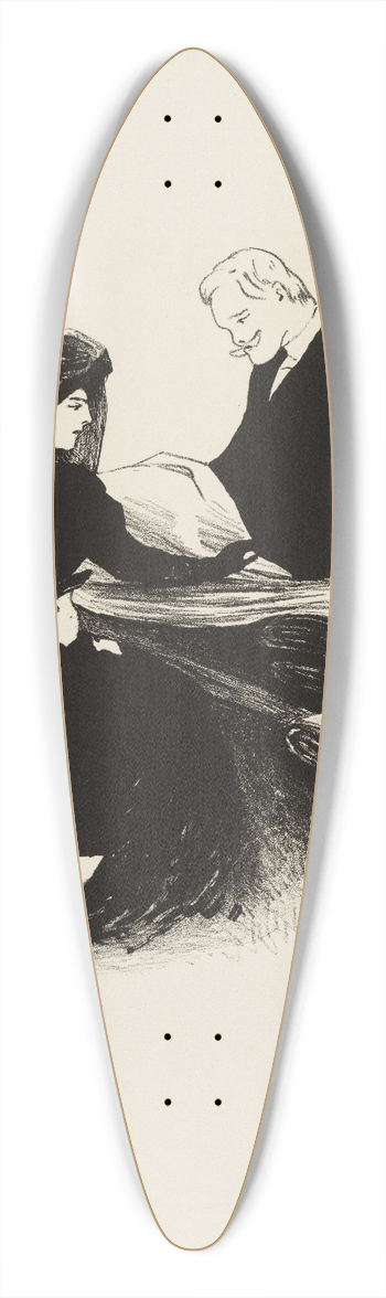 Flix Vallotton - The Latest Fashion 39.3 inch art pintail longboard deck