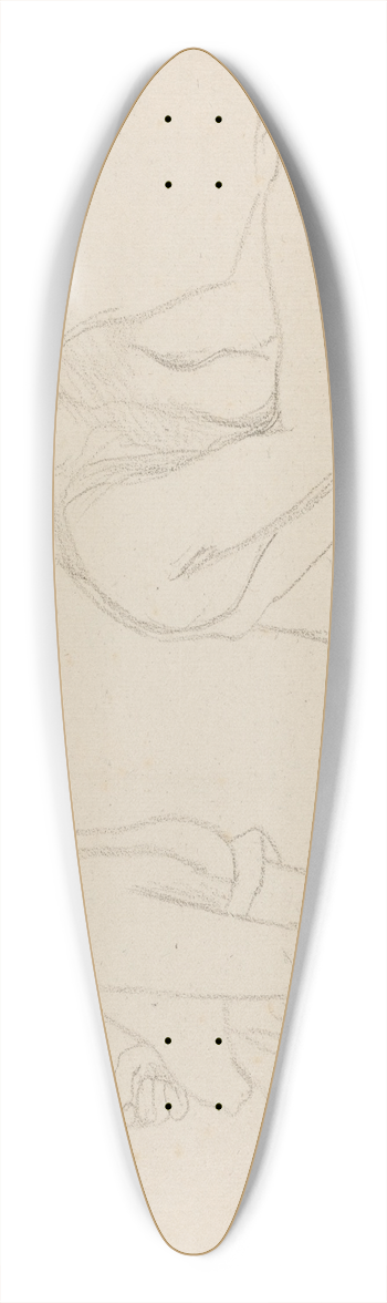 Flix Vallotton - Two Studies of a Woman Dressing 39.3 inch art pintail longboard deck