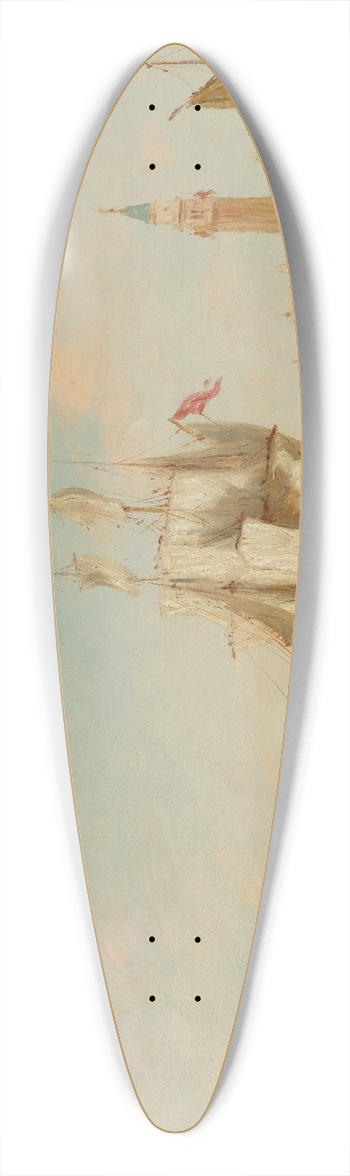 Flix Ziem - Embarquement Sur Le Quai Des Esclavons 39.3 inch art pintail longboard deck