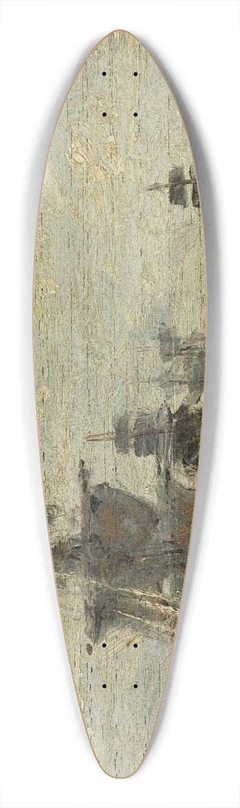 Flix Ziem - Les frgates 39.3 inch art pintail longboard deck