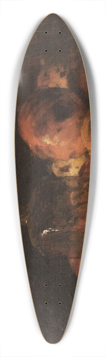 Flix Ziem - Nature morte au flacon et aux grenades 39.3 inch art pintail longboard deck