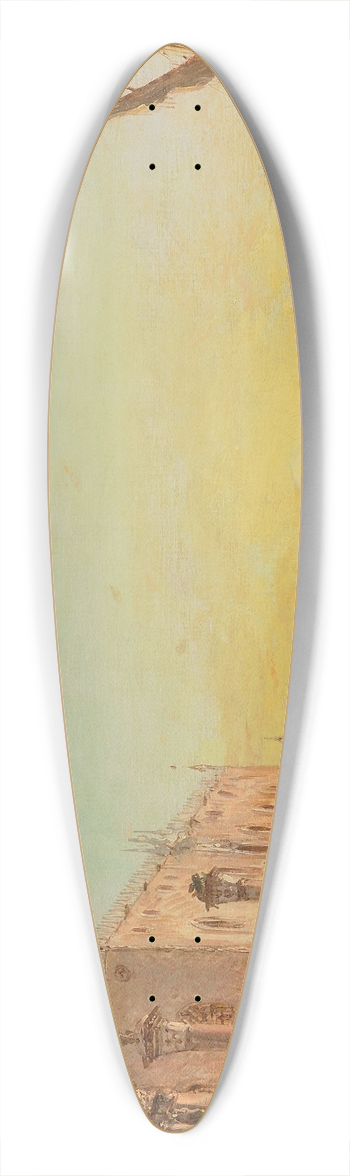 Flix Ziem - Soleil levant devant la Piazzetta et le palais des Doges, Venise 39.3 inch art pintail longboard deck