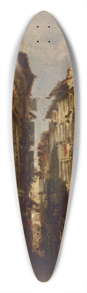 Flix Ziem - Vieilles maisons 39.3 inch art pintail longboard deck