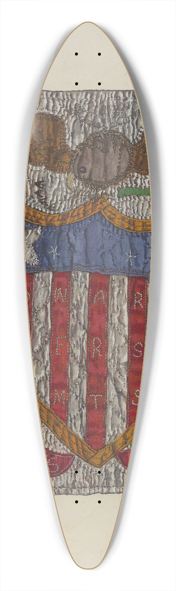 Florence Truelson - Block from Friendship Quilt 39.3 inch art pintail longboard deck