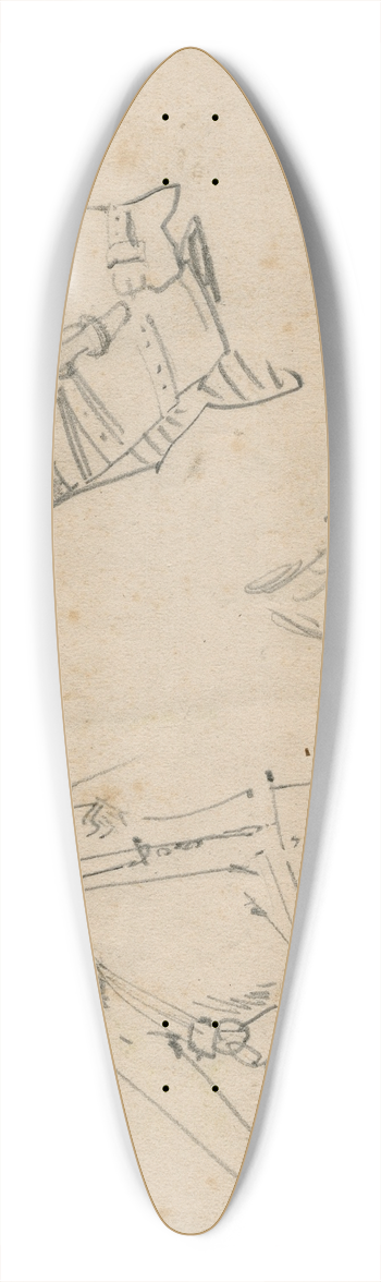 Floris Verster - Head of a horse 39.3 inch art pintail longboard deck