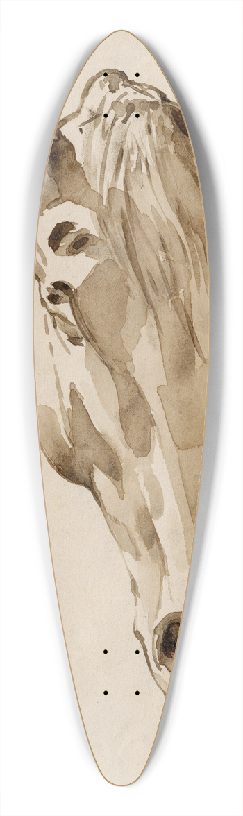 Floris Verster - Head of a horse 39.3 inch art pintail longboard deck