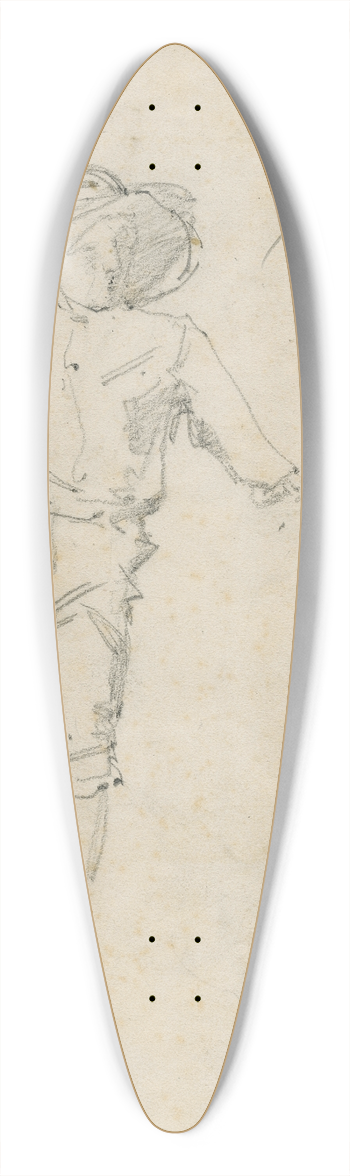 Floris Verster - Standing boy 39.3 inch art pintail longboard deck