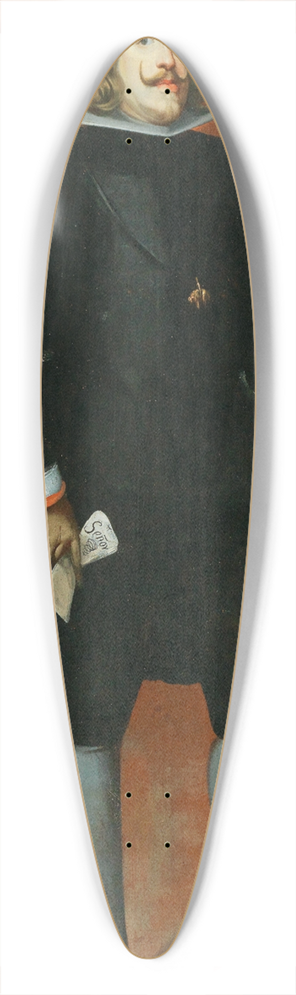 Follower of Diego Velzquez - Portrait of King Philip IV, dressed in black and wearing the Order of the Golden Fleece 39.3 inch art pintail longboard deck
