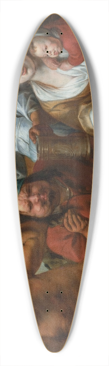 Follower of Jacob Jordaens - Le satyre et le paysan 39.3 inch art pintail longboard deck