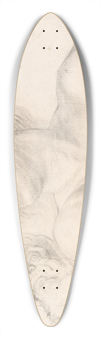 Follower of Peter Paul Rubens - Half-Figure of a Nude Man Facing Left, Head of a Satyr 39.3 inch art pintail longboard deck