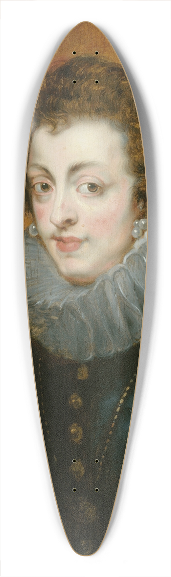 Follower of Peter Paul Rubens - Portrait of Isabella of Bourbon 39.3 inch art pintail longboard deck