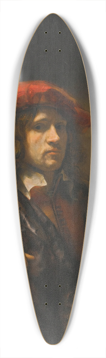 Follower of Rembrandt van Rijn - Portrait Of A Young Man 39.3 inch art pintail longboard deck