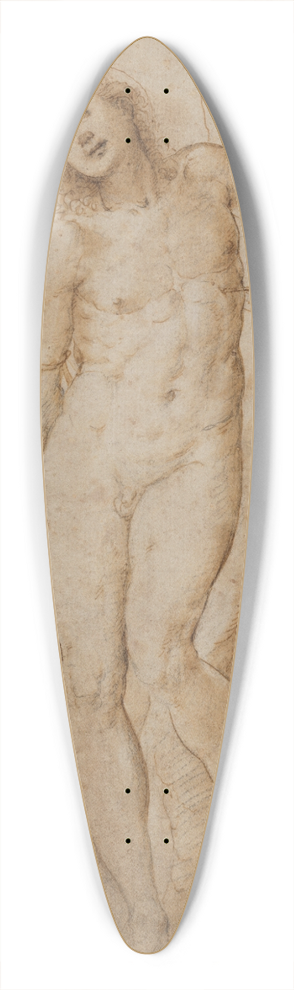Follower of Sodoma - Saint Sebastian 39.3 inch art pintail longboard deck