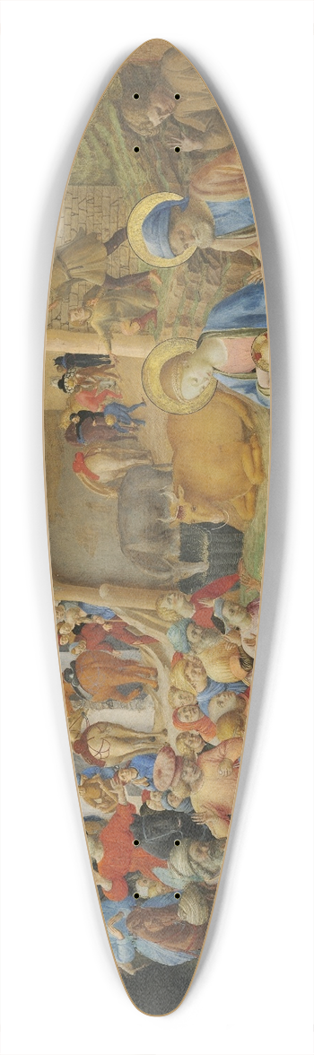 Fra Angelico and Fra Filippo Lippi - The Adoration of the Magi 39.3 inch art pintail longboard deck