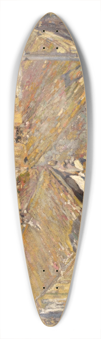 Francesc Gimeno - A Village in LEmpord 39.3 inch art pintail longboard deck