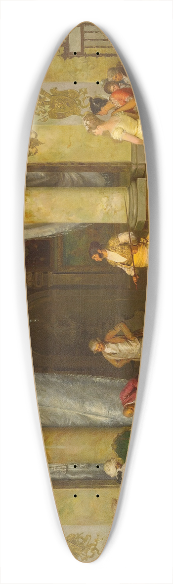 Francesco Beda - A Game Of Billiards 39.3 inch art pintail longboard deck