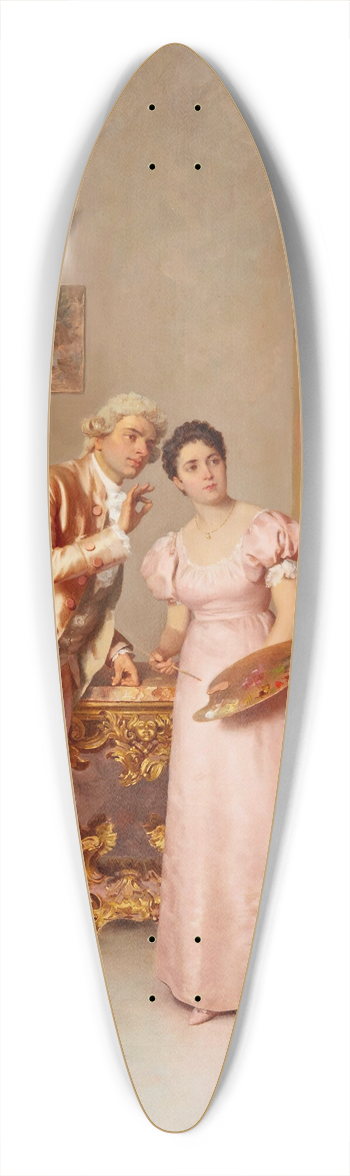 Francesco Beda - Finishing Touches 39.3 inch art pintail longboard deck