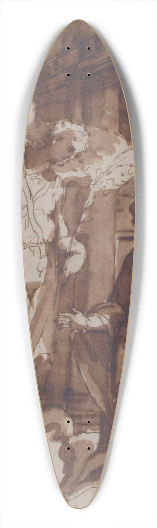 Francesco Curia - The Annunciation 39.3 inch art pintail longboard deck