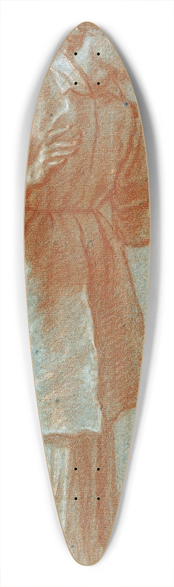 Francesco Curradi - Study of a High Priest 39.3 inch art pintail longboard deck