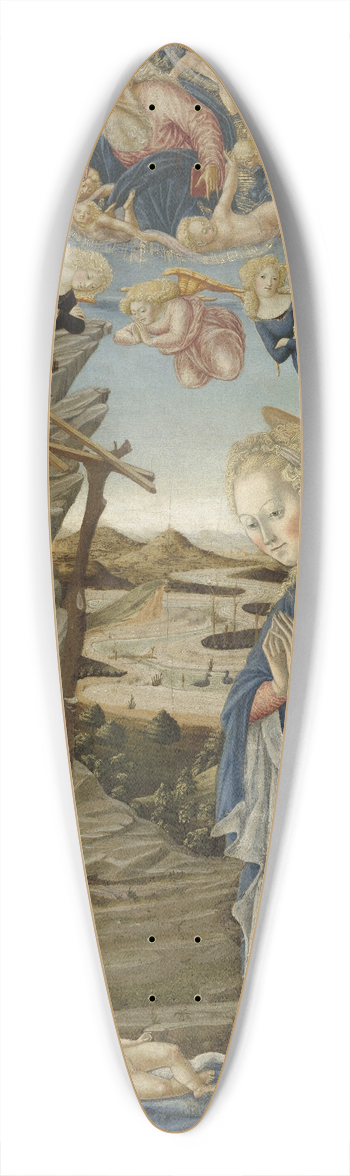 Francesco di Giorgio Martini - The Nativity, with God the Father Surrounded by Angels and Cherubim 39.3 inch art pintail longboard deck