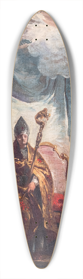 Francesco Fontebasso - Four Saints 39.3 inch art pintail longboard deck