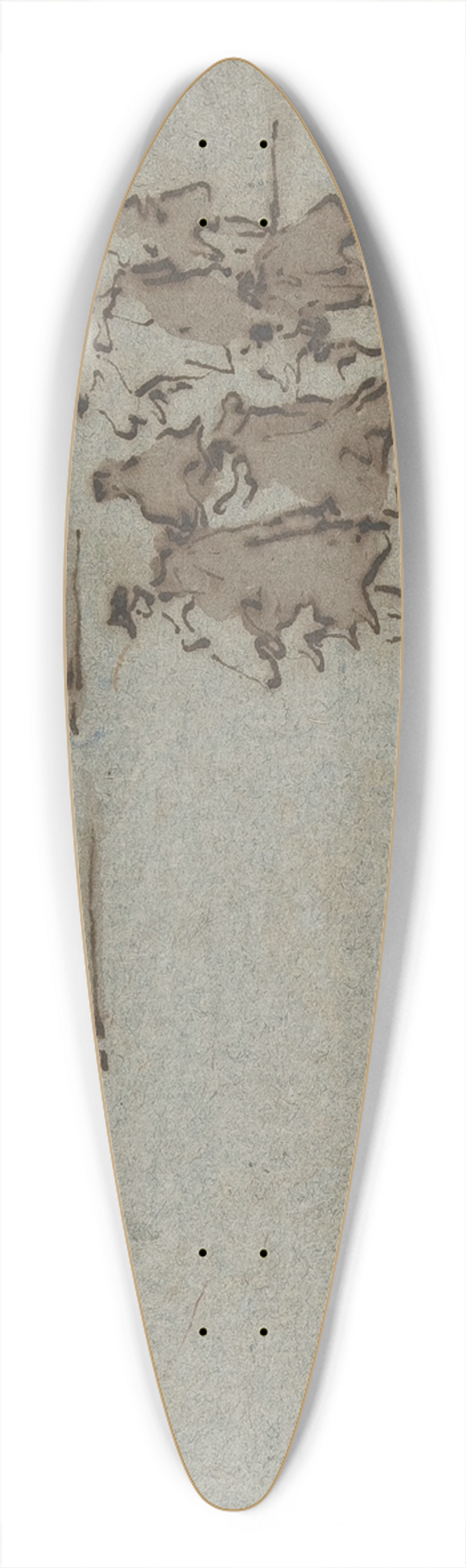 Francesco Guardi - Studies of Walking Figures 39.3 inch art pintail longboard deck